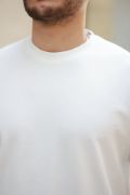 Erkek Basic Oversize Double Face Kumaş Kısa Kollu Tshirt resmi